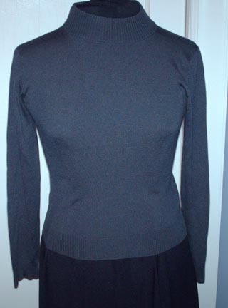 Turtleneck To Crew Neck Sweater Refashion