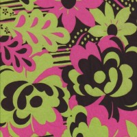Anita G Lime and Pink Flowers on Cotton Jersey Anita G Lime and Pink Flowers on Cotton Jersey
