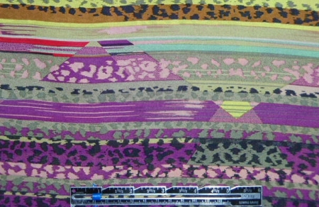 NY designer fuschia/yellow/khaki graphic silk NY designer fuschia/yellow/khaki graphic silk