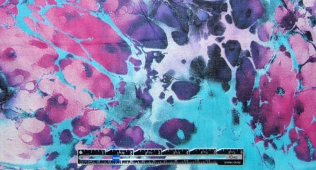turquoise/pink abstract cotton voile woven turquoise/pink abstract cotton voile woven