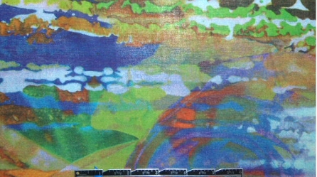 blue/green abstract cotton/silk voile woven blue/green abstract cotton/silk voile woven