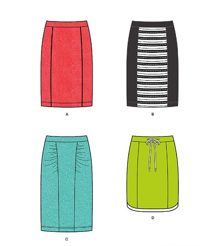 New Look 6228 Misses' Knit Pencil Skirt New Look 6228 Misses' Knit Pencil Skirt