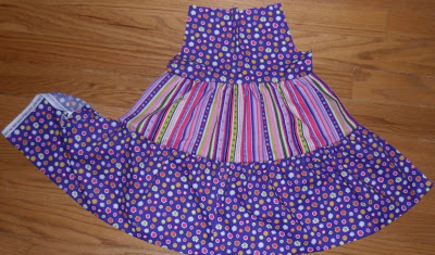 The bottom tier gets sewn to the dress the same way. The bottom tier gets sewn to the dress the same way.