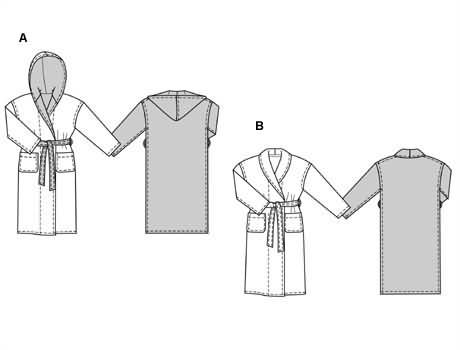 Bath robes with designs