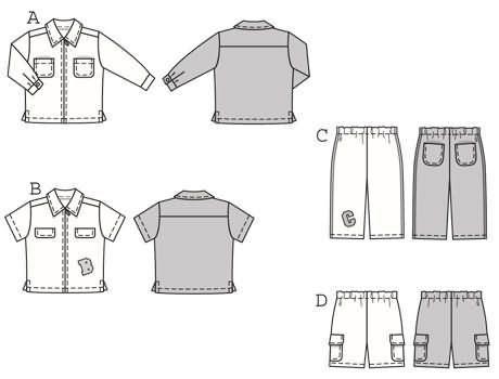 Click to magnify/shrink Line Drawing