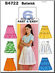 Butterick 4722 Pattern ( Size 7-8-10 )