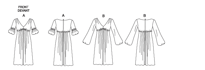 Click to magnify/shrink Butterick 5279 Line Drawing