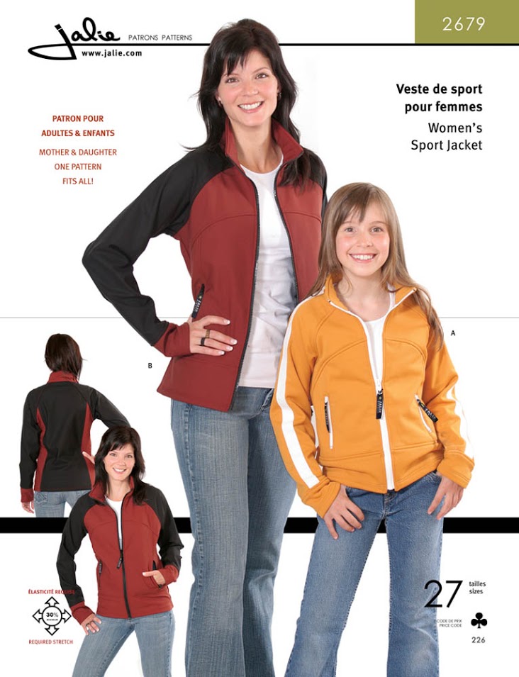  Jalie 2679 from Jalie patterns is a Sport Jackets for Women sewing pattern