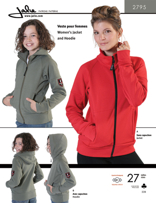  Jalie 2795 from Jalie patterns is a Hoddie sewing pattern