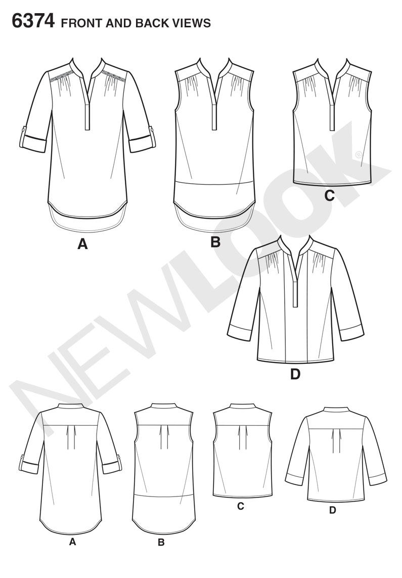 Pattern Review New Look 6374 | new look 6374 misses shirts with sleeve and length Pattern Review New Look 6374 | new look 6374 misses shirts with sleeve and length