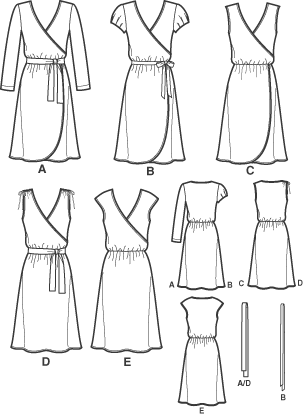 Dress Patterns Free on New Look 6697   Misses Knit Dress