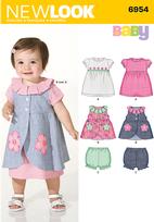 New Look 6954 Pattern( Size NB-S-M-L )
