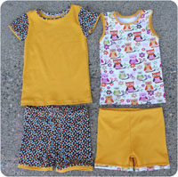 Peek-a-Boo Pattern Shop Alex & Anna Summer PJs
