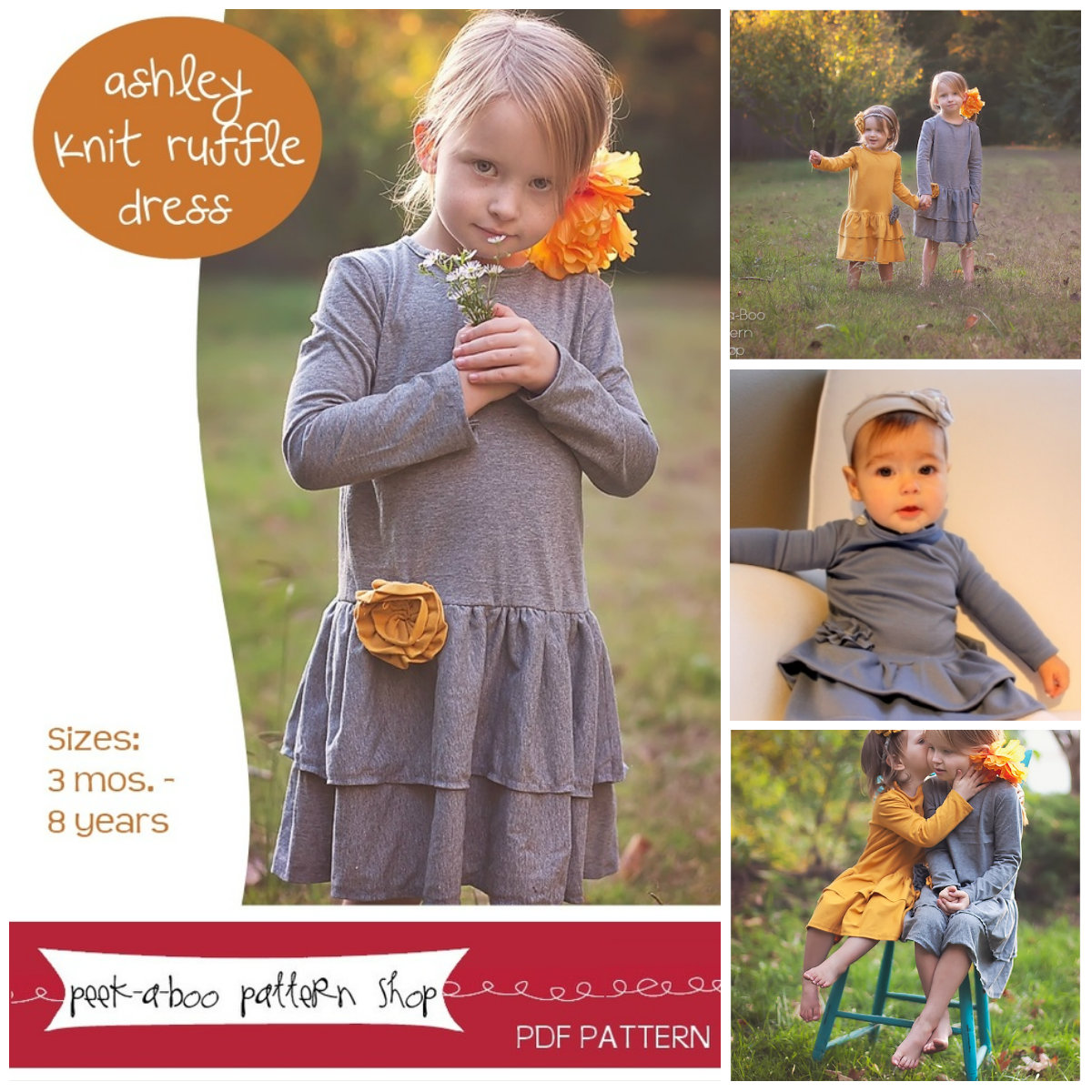 Ahsley Knit Ruffle Dress