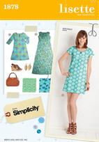 Simplicity 1878 Pattern ( Size 6-8-10-12-14 )