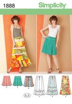Simplicity 1888 Pattern ( Size 8-10-12-14-16 )