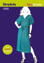 Simplicity 1988 Pattern ( Size 10-12-14-16-18 )