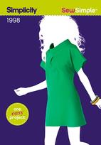 Simplicity 1998 Pattern ( Size 10-12-14-16-18-20-22 )