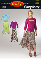 Simplicity 1642 Pattern ( Size 10-12-14-16-18 )