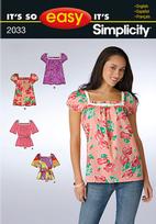 Simplicity 2033 Pattern ( Size 10-12-14-16-18-20 )