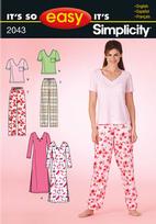 Simplicity 2043 Pattern ( Size XXS-XS-S-M-L-XL )