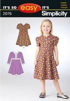 Simplicity 2076 Pattern ( Size 3-4-5-6-7-8 )