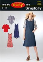 Simplicity 2129 Pattern ( Size 10-12-14-16-18 )