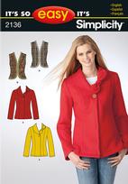 Simplicity 2136 Pattern ( Size 8-10-12-14-16-18 )
