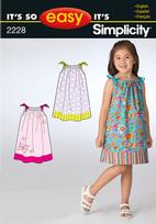 Simplicity 2228 Pattern( Size 3-4-5-6-7-8 )