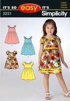 Simplicity 2231 Pattern( Size 3-4-5-6-7-8 )