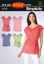 Simplicity 2418 Pattern( Size 10-12-14-16-18-20 )