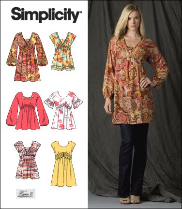 Free Dress Sewing Patterns on Simplicity 2690   Misses Pullover Mini Dress Or Tunic