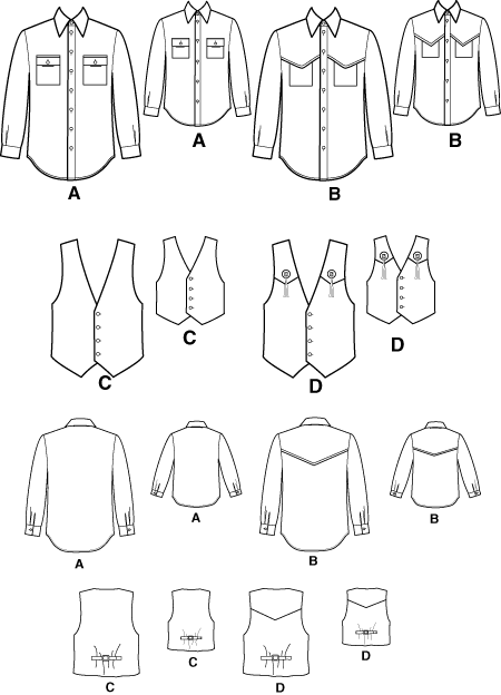 simplicity-5366-western-shirt-vest-mens-boys-sewing-pattern