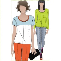 StyleArc Olive Spliced Tee