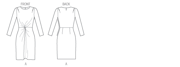 Click to magnify/shrink Vogue Patterns 1359 Misses' Dress Line Drawing