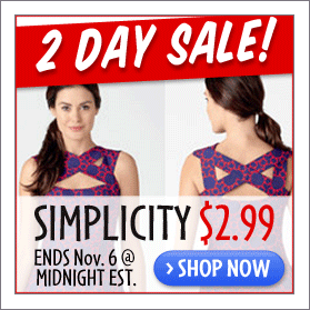 Simplicity 2.99 sale Simplicity 2.99 sale
