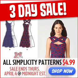 Simplicity 3 Day $4.99 Sale Simplicity 3 Day $4.99 Sale