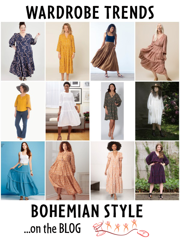 Wardrobe Trends - Bohemian Style 7/8/23 - PatternReview.com Blog
