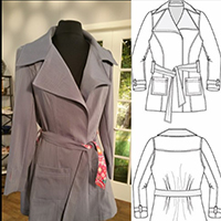 Angela Wolf The Chloe Trench Plus Paper Pattern