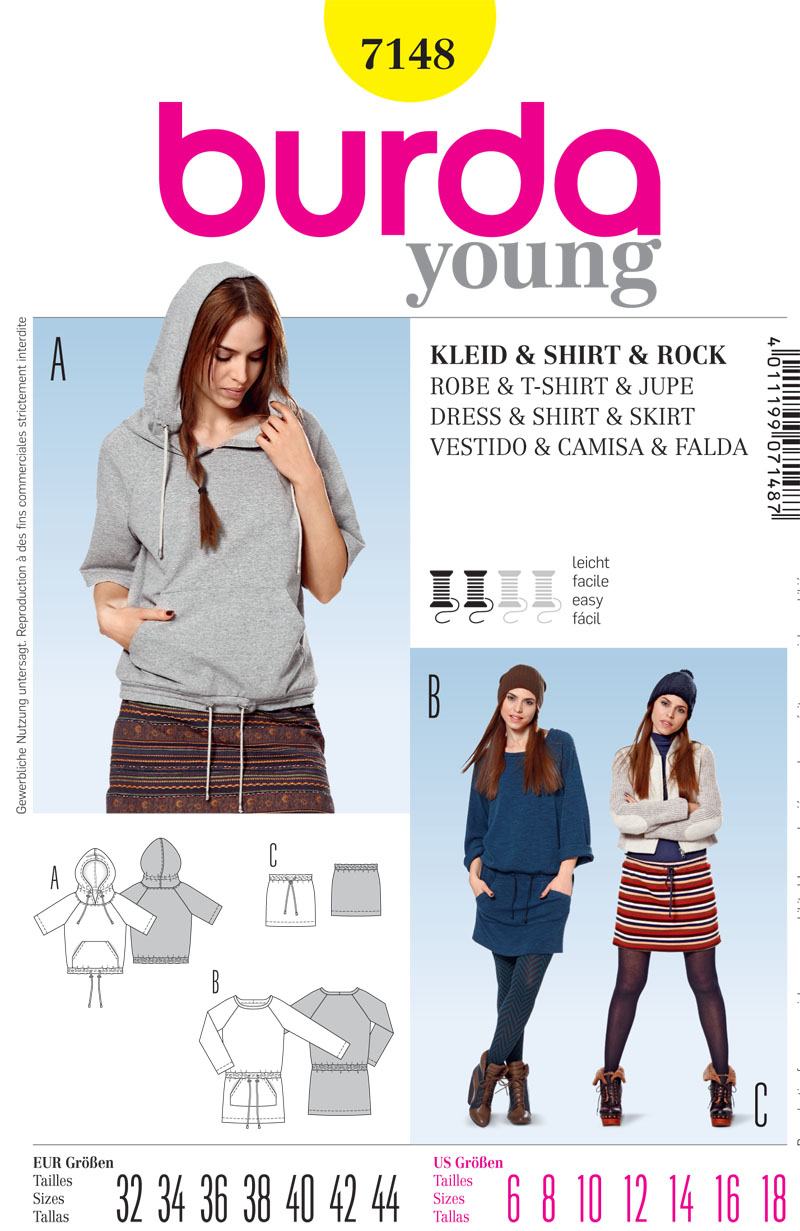 Image result for young burda sweatshirt and dress pattern