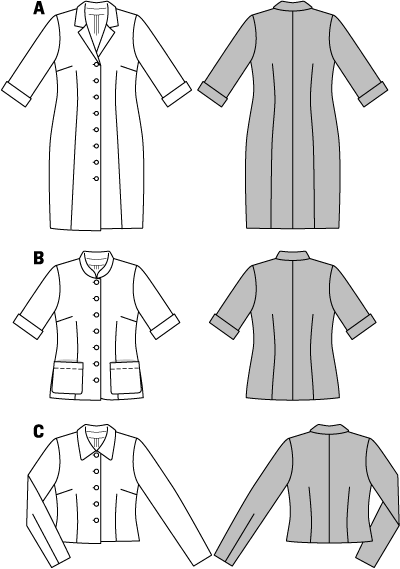 Dresses and Jacket-Easy by Burda 6760 Burda Sewing pattern