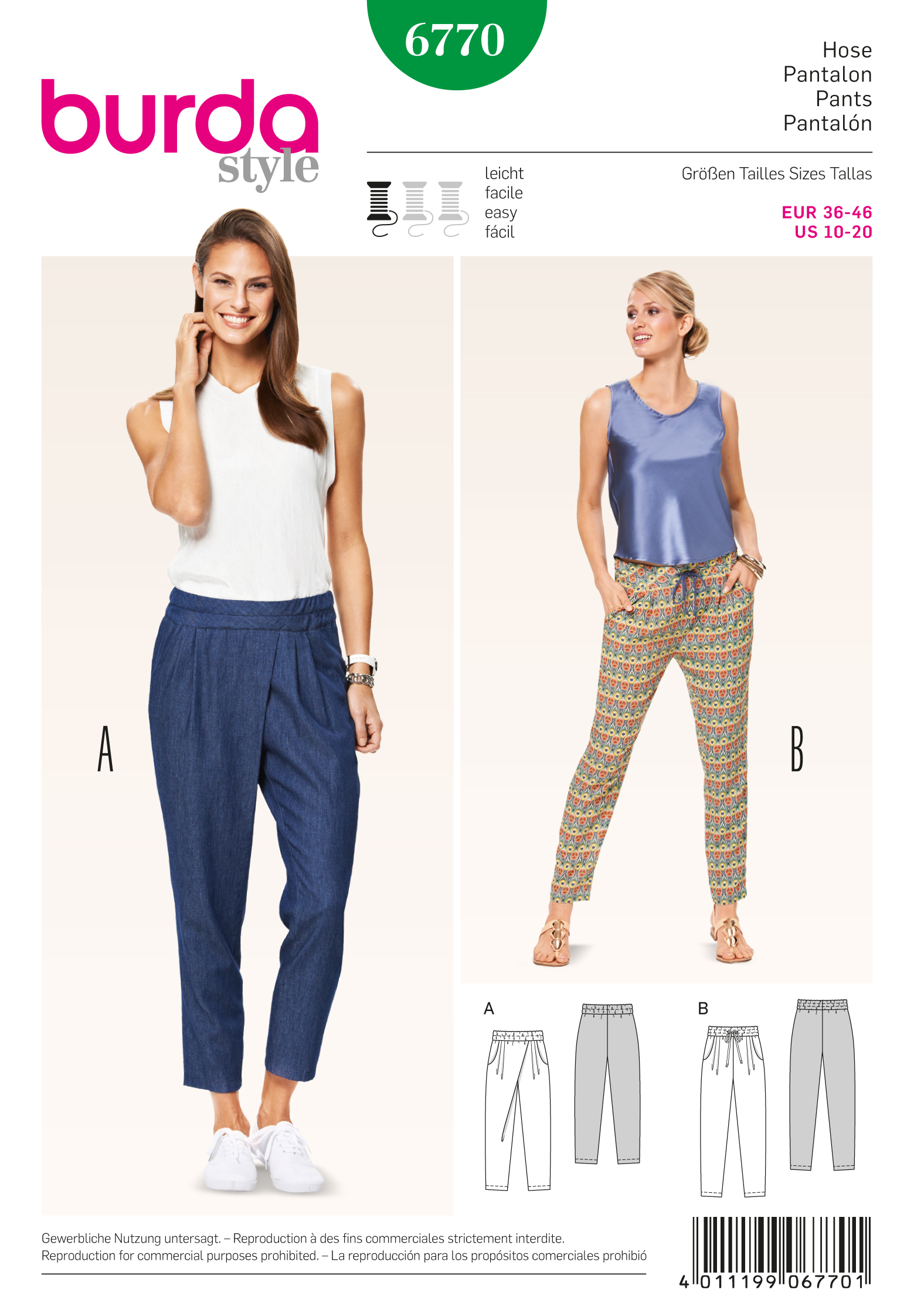 Crossover Pants (Plus Size) 09/2014 Burda Style September 2014