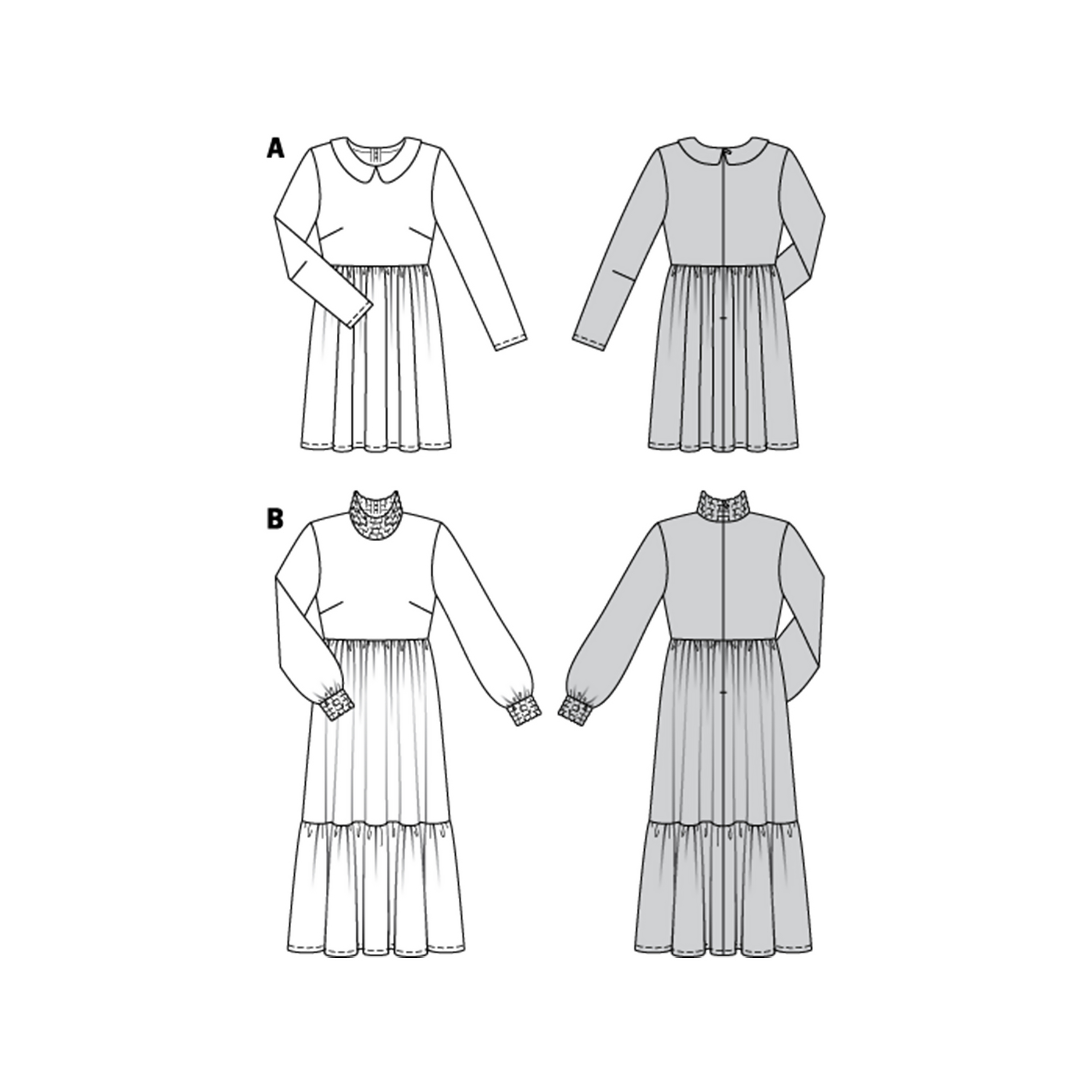 knee length dresses for ladies Burda Dress 5803  The Fold Line