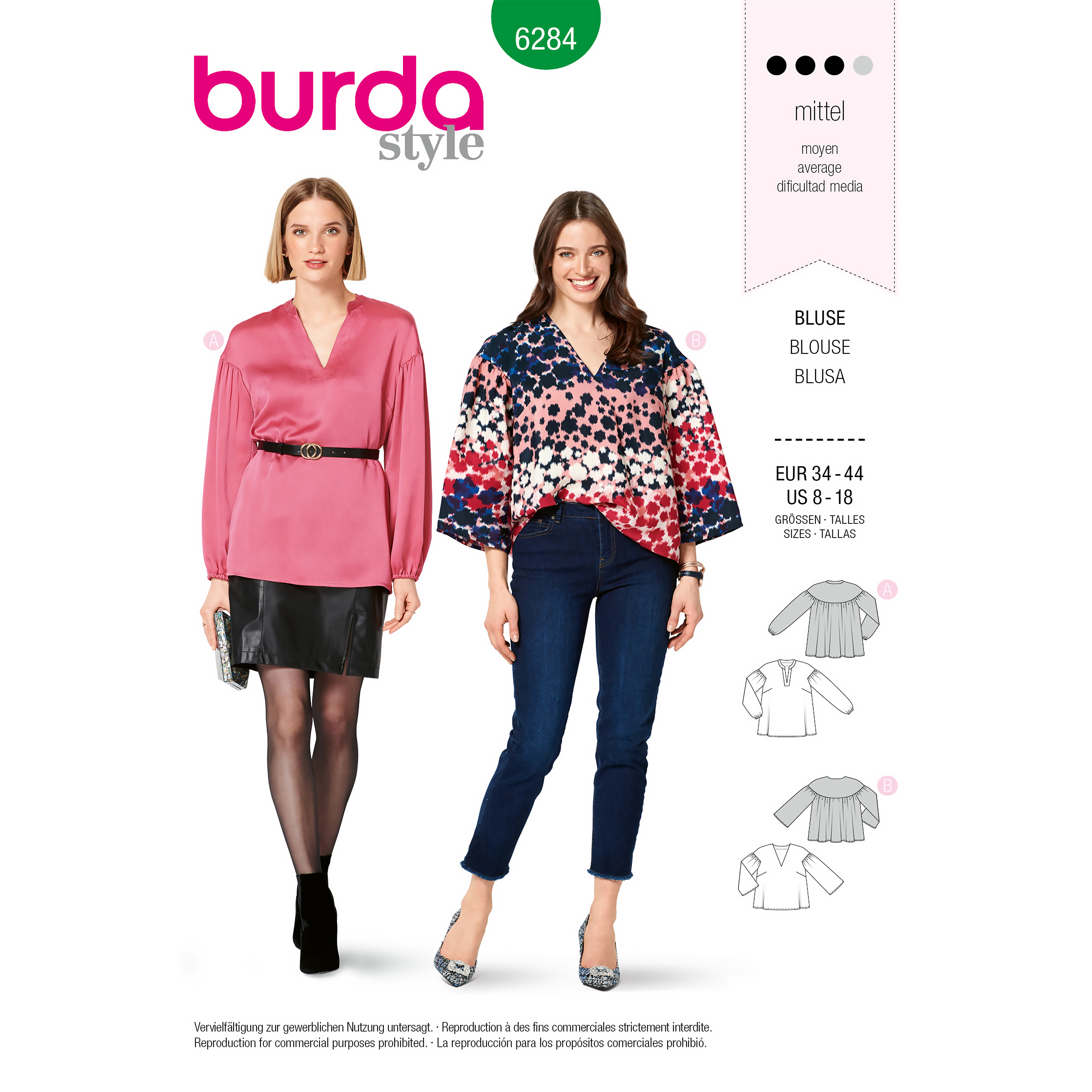 burda Misses/' Blouse Pattern 6766