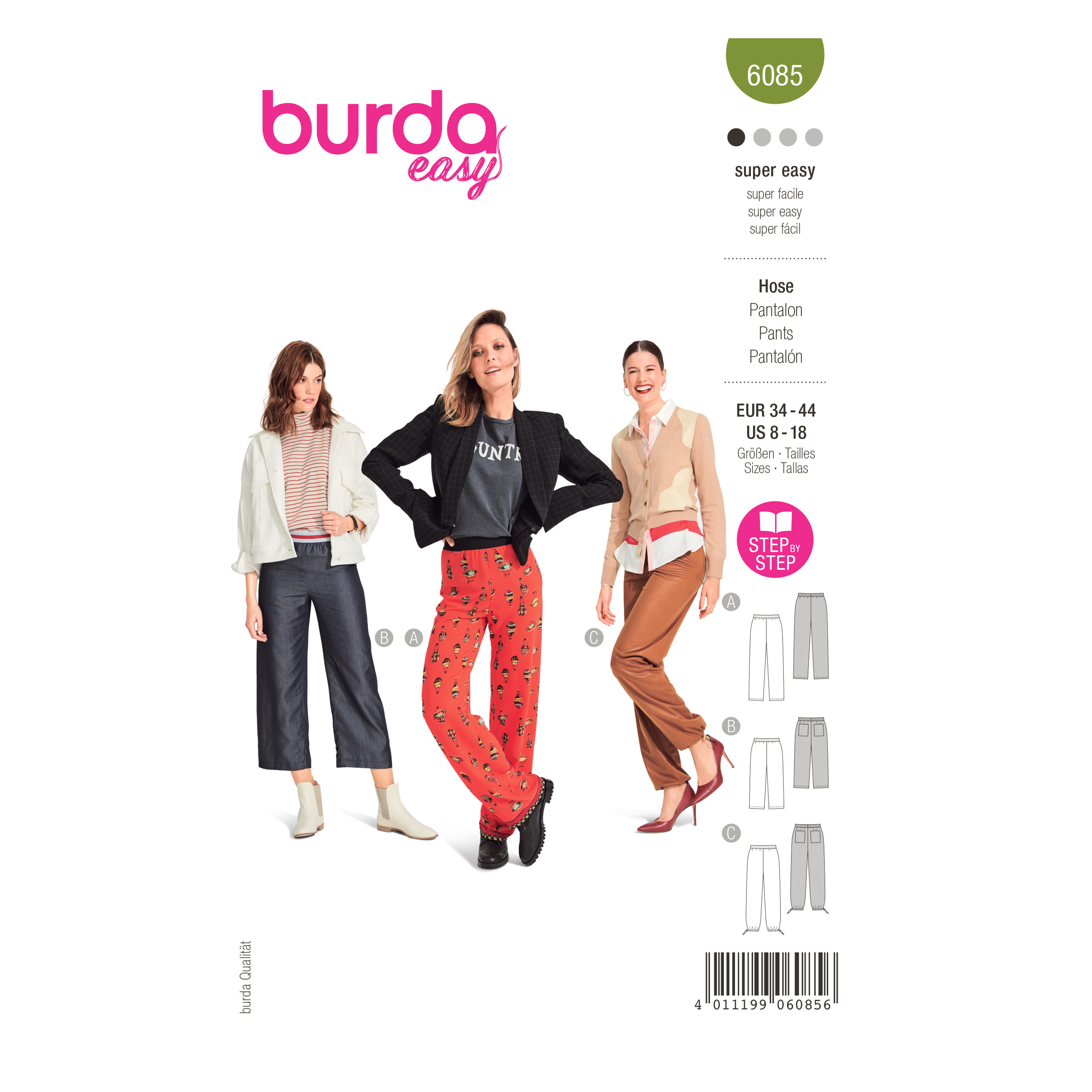 Burda Casual Cargo trousers: Sewing pattern