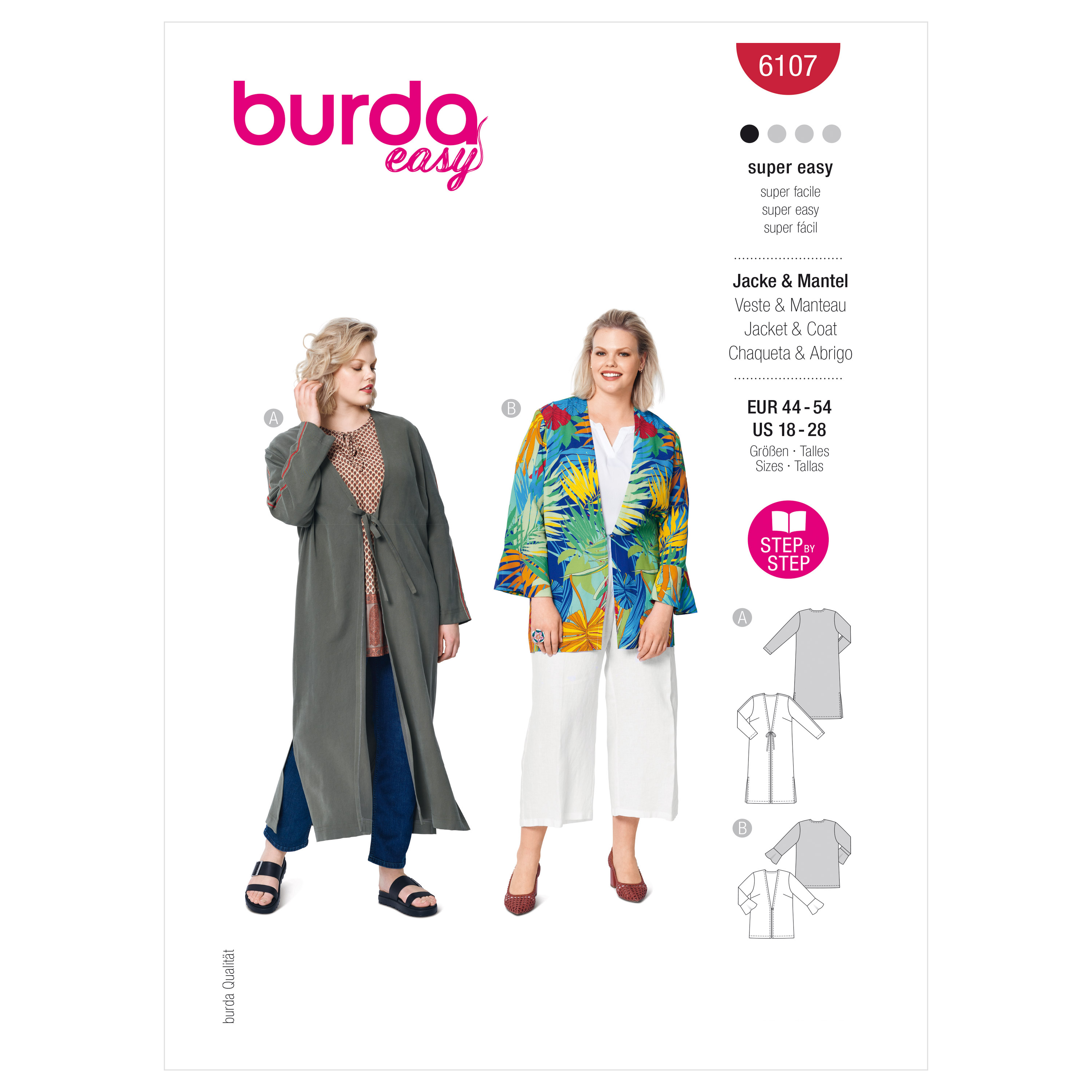 Burda 6107 Women's Blouson Jacket