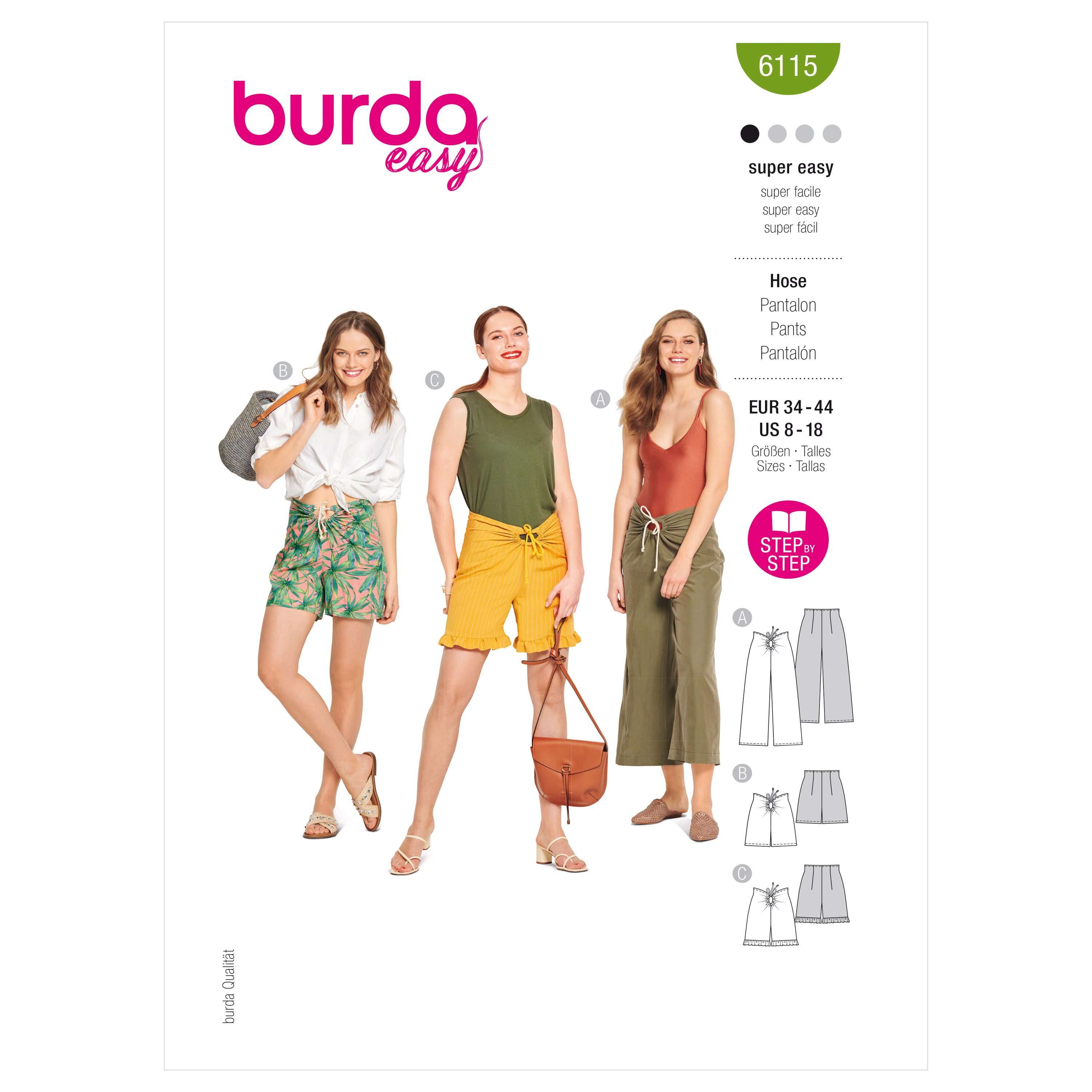 Burda 6115 Misses' Trousers and Pants