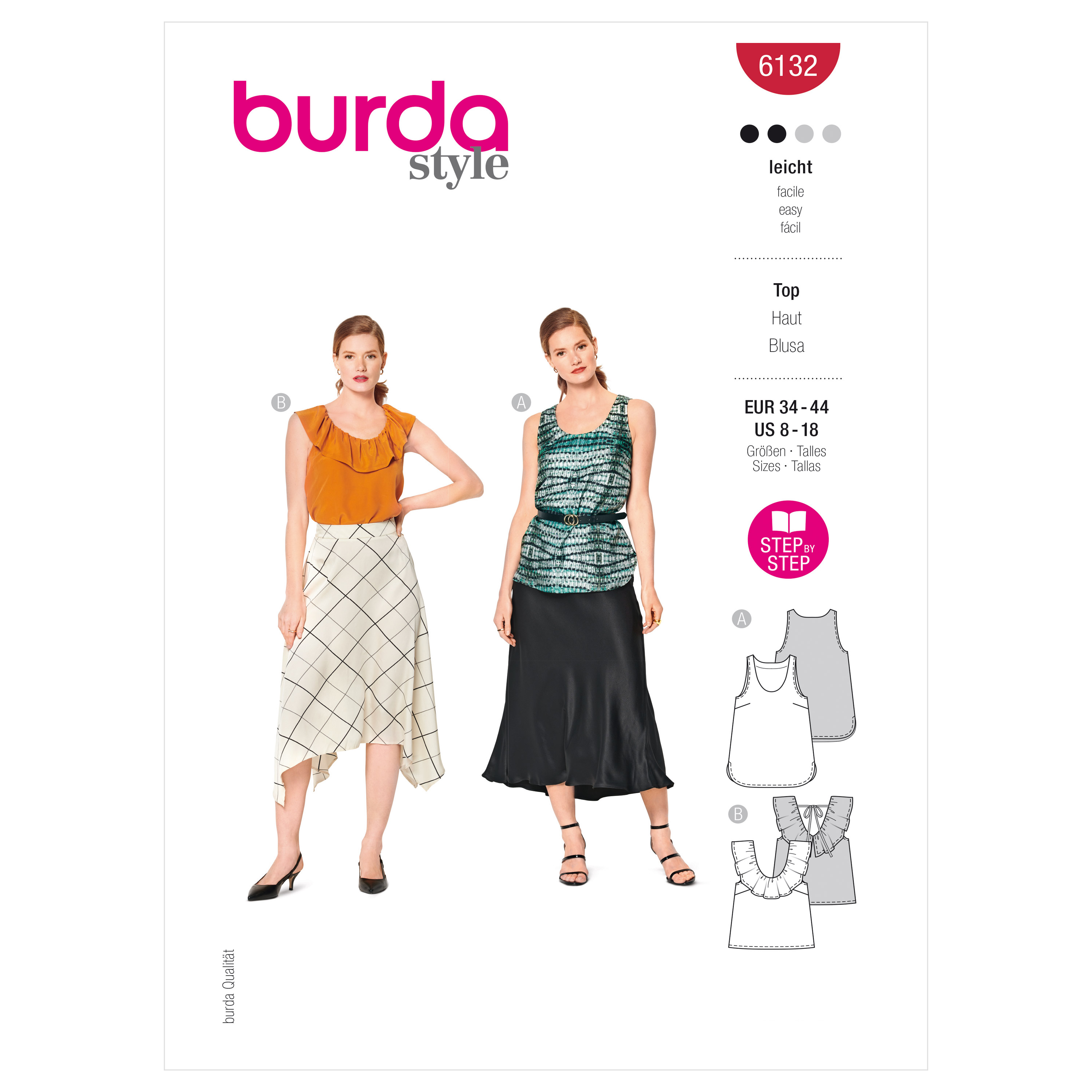 Burda 6132 Misses' Tank Top