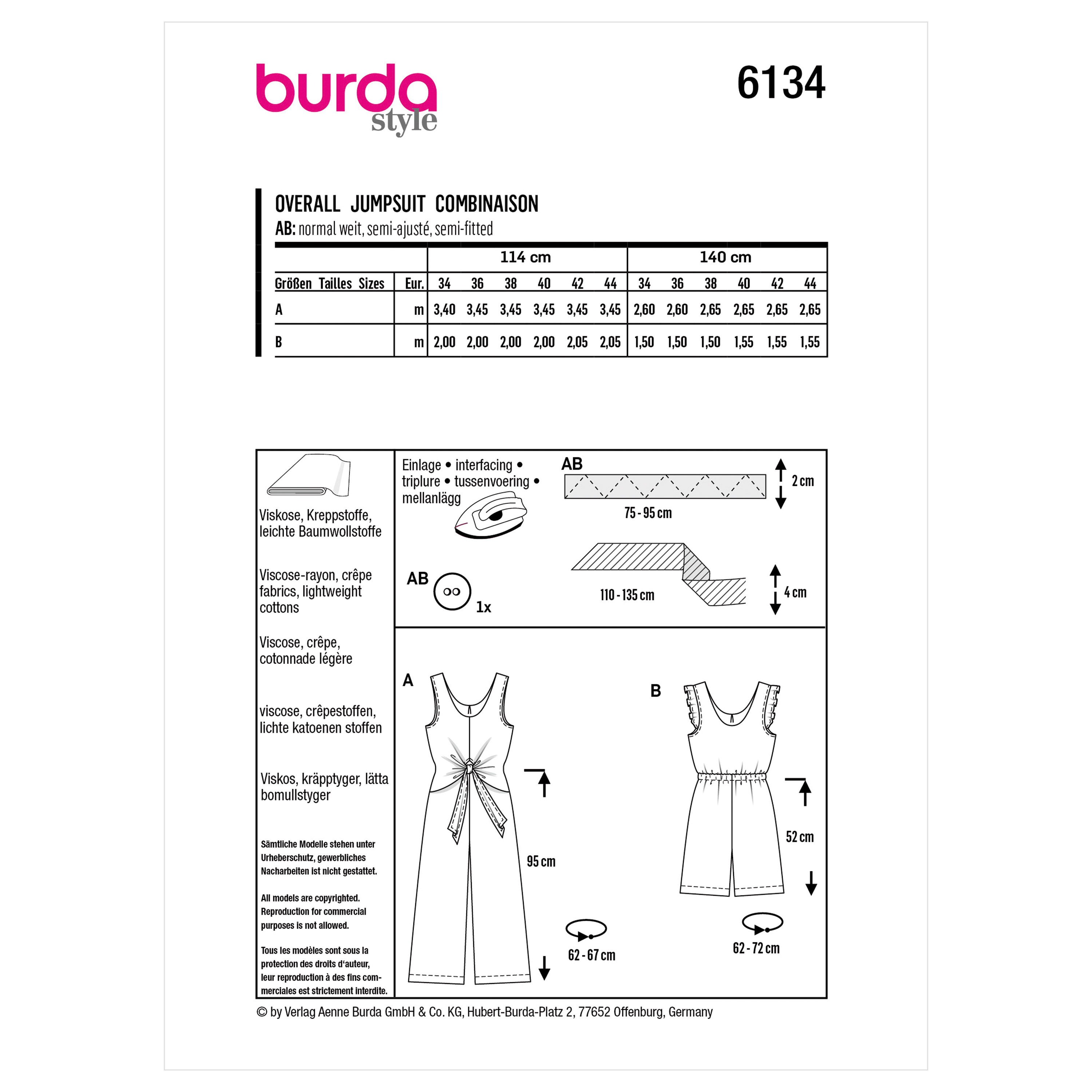 Jersey Jumpsuit 122, Burda Style 08/21 August 2021