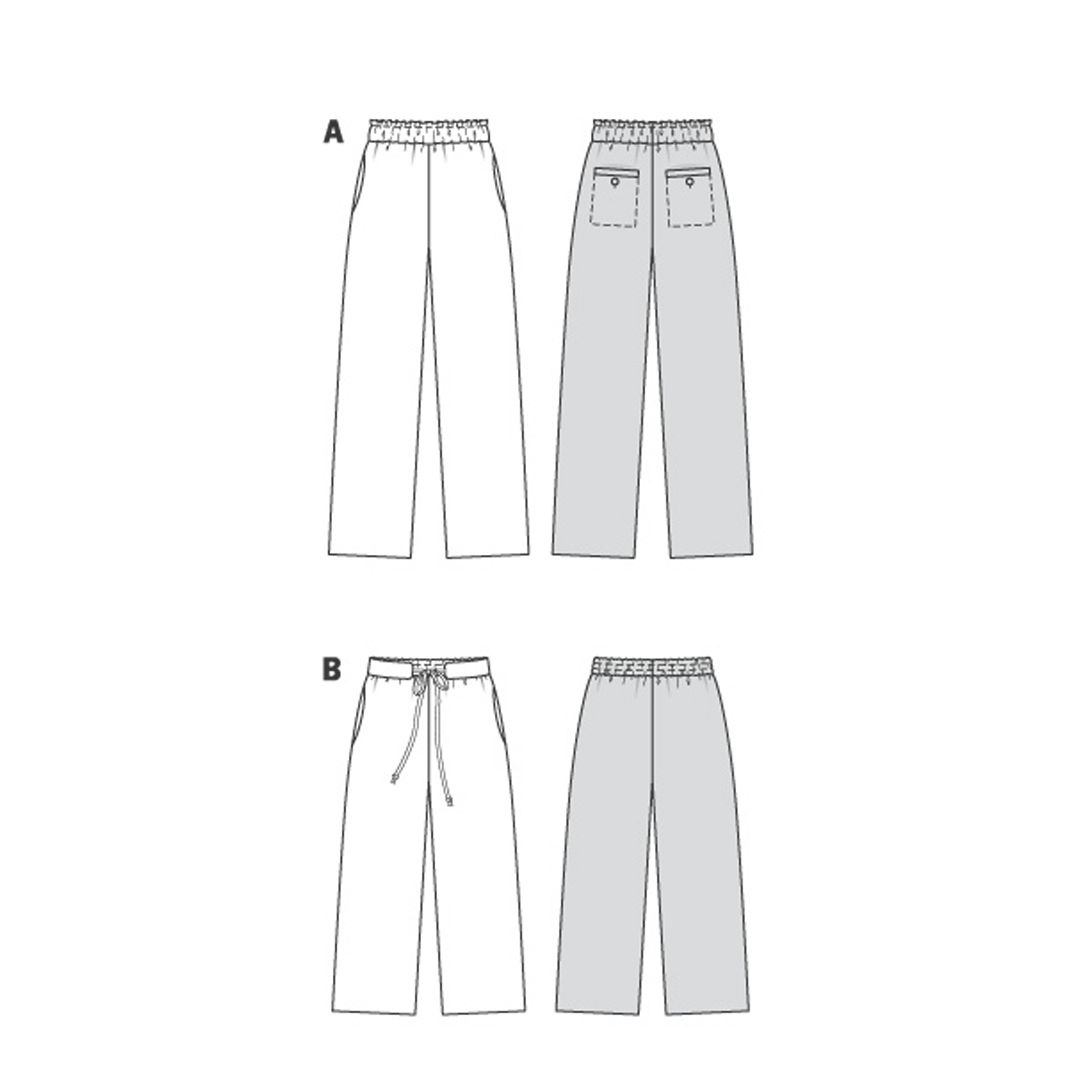 Un modello semplice per principianti per pantaloni da donna con